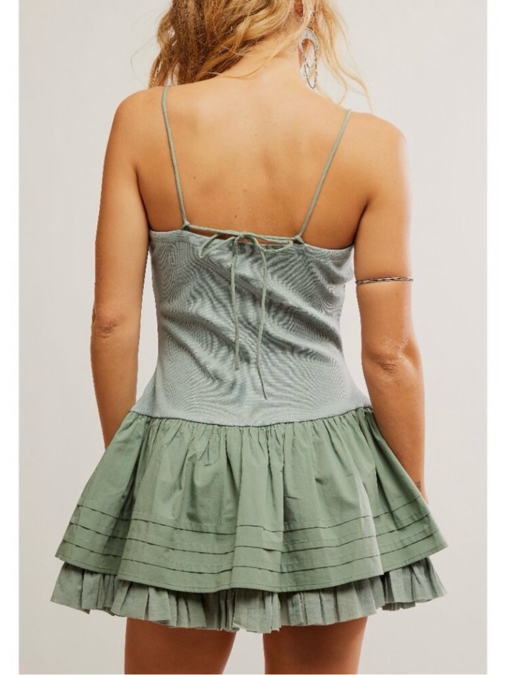 Free People Bliss Beauty Mini Dress Lily Pad - Picture 3 of 7